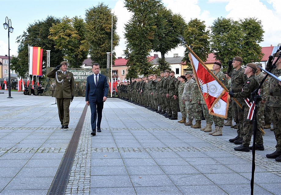 Przysięga wojskowa żołnierzy 1. Podlaskiej Brygady Obrony Terytorialnej w Kolnie